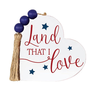 P. Graham Dunn Decorative Signage, 5" SQ x 1.25" D, Red, White, Blue