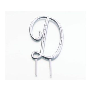 Lillian Rose Cake Topper, 4.5", Silver