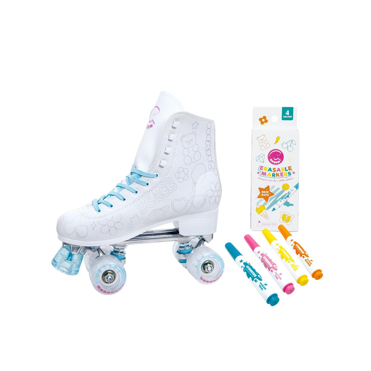 C SEVEN Roller Skate, Women's 8 / Men's 7, Color Me
