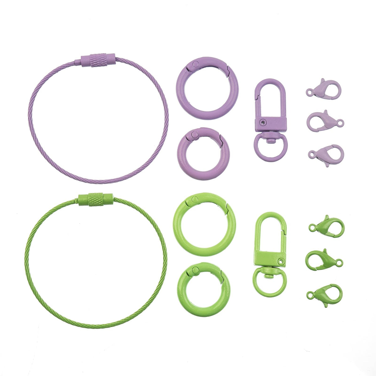 John Bead Jewelry Finding, Green & Purple