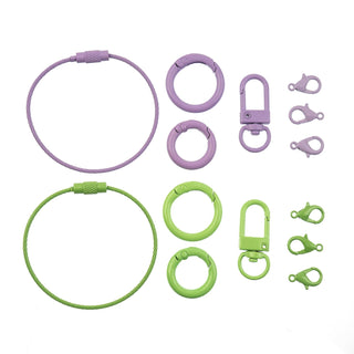 John Bead Jewelry Finding, Green & Purple