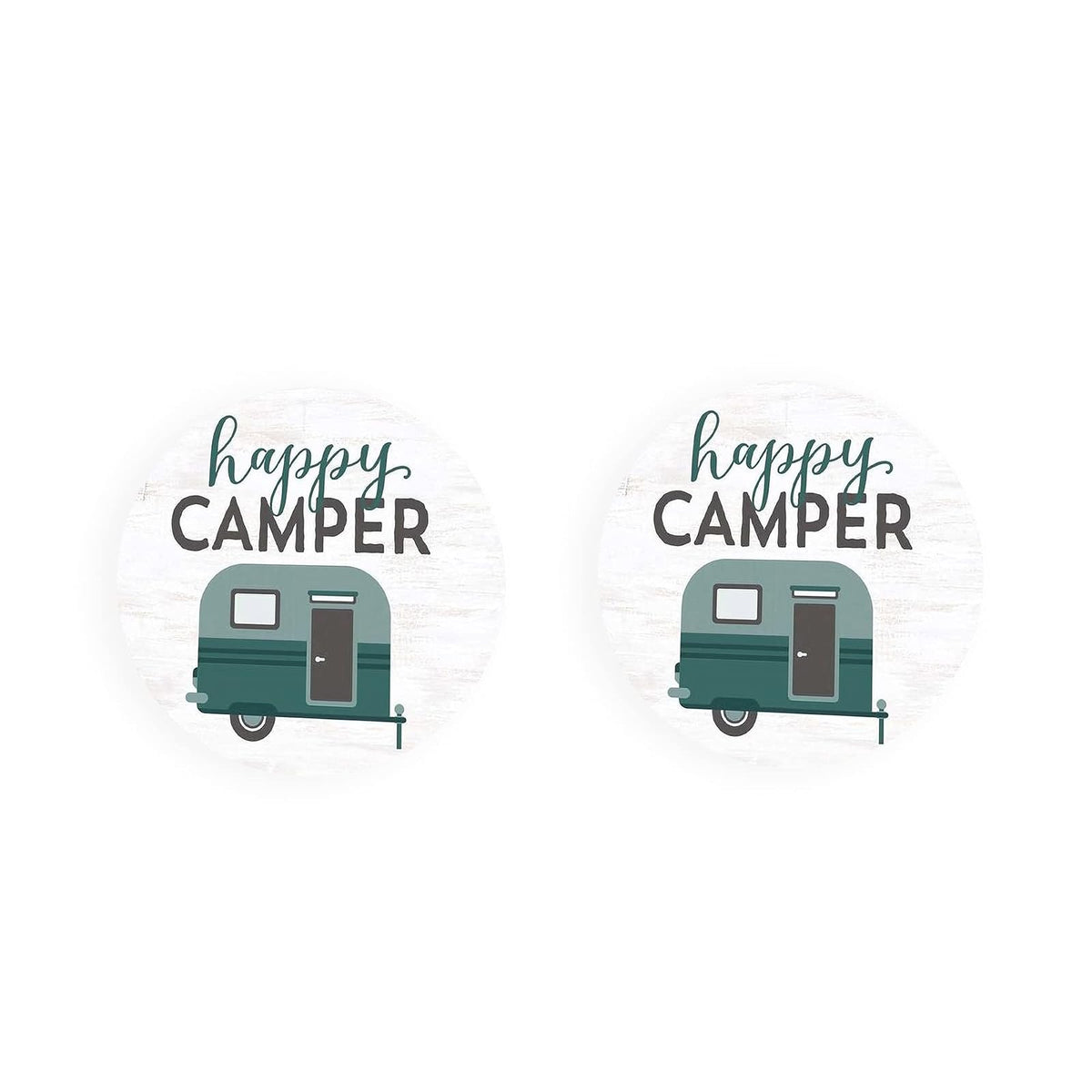 P. Graham Dunn Drink Coaster, Set of 2, Happy Camper