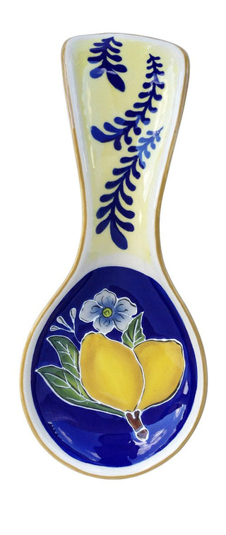 Blue Sky Clayworks Clayworks Lemon Spoon Rest, Multicolor