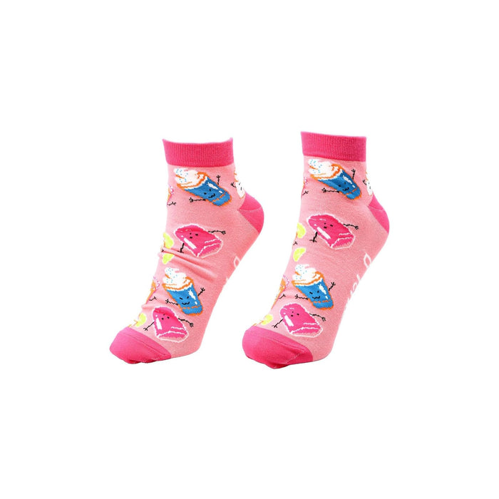 Pavilion Gift Company Socks, Pink, Blue, White, Yellow, Ankle Socks