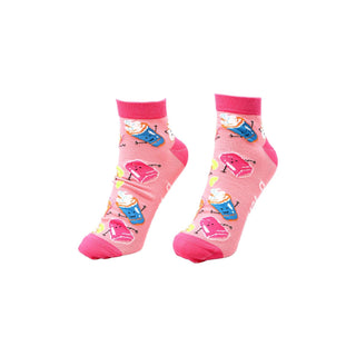 Pavilion Gift Company Socks, Pink, Blue, White, Yellow, Ankle Socks