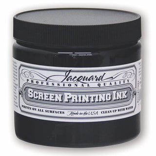 Jacquard Professional Screen Print Ink, Water-Soluable, 16oz Jar, Black (117)