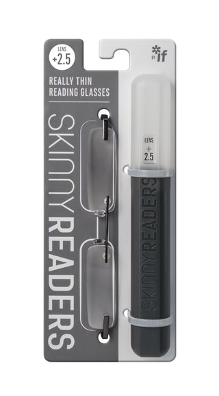 IF Corrective Eyeglasses, +2.5, Metallic