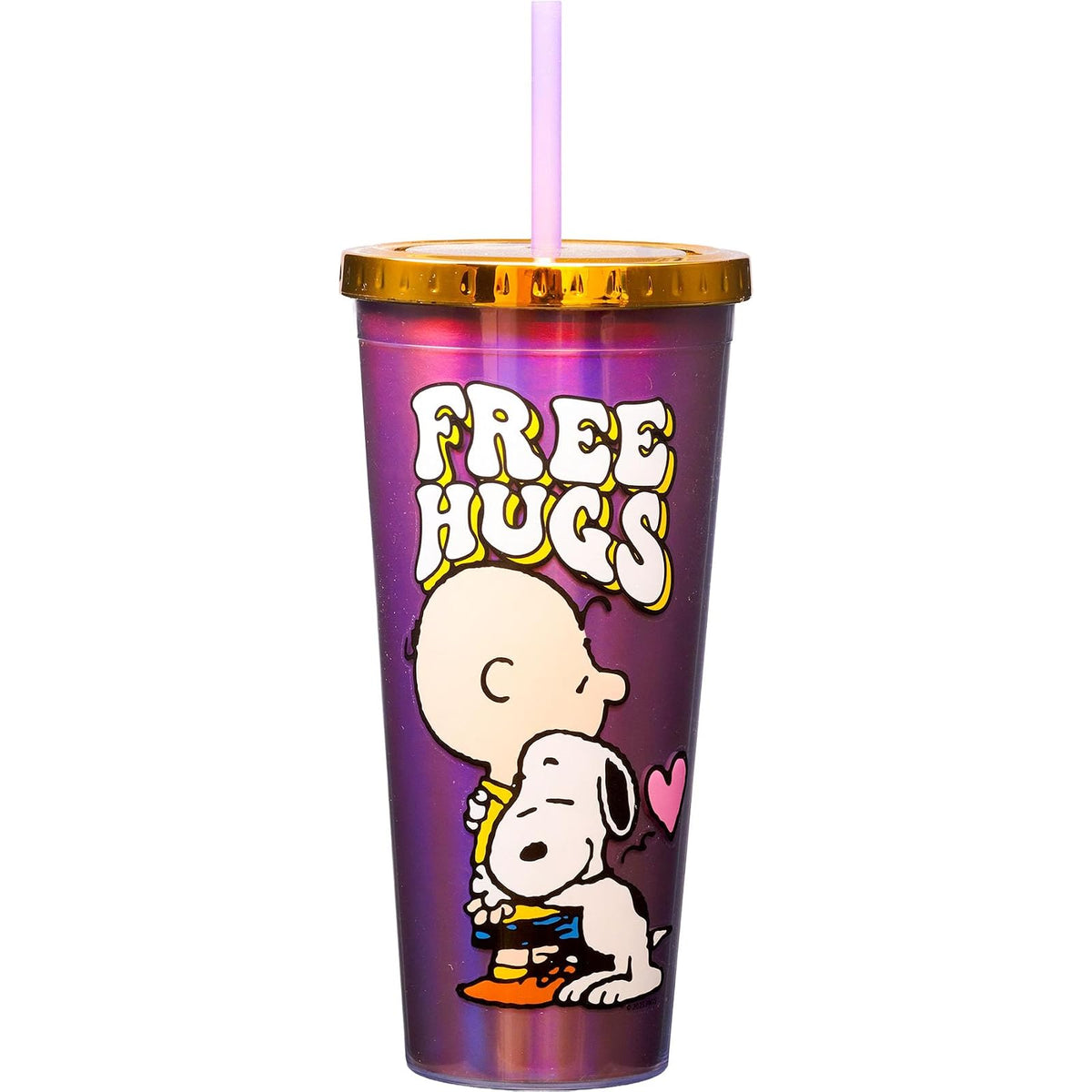 Spoontiques Drinking Cup, 20 Ounces, Peanuts Free Hugs