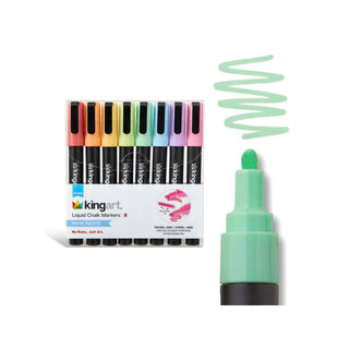 KINGART Marking Pen, 1 Count (Pack of 8), Pastel