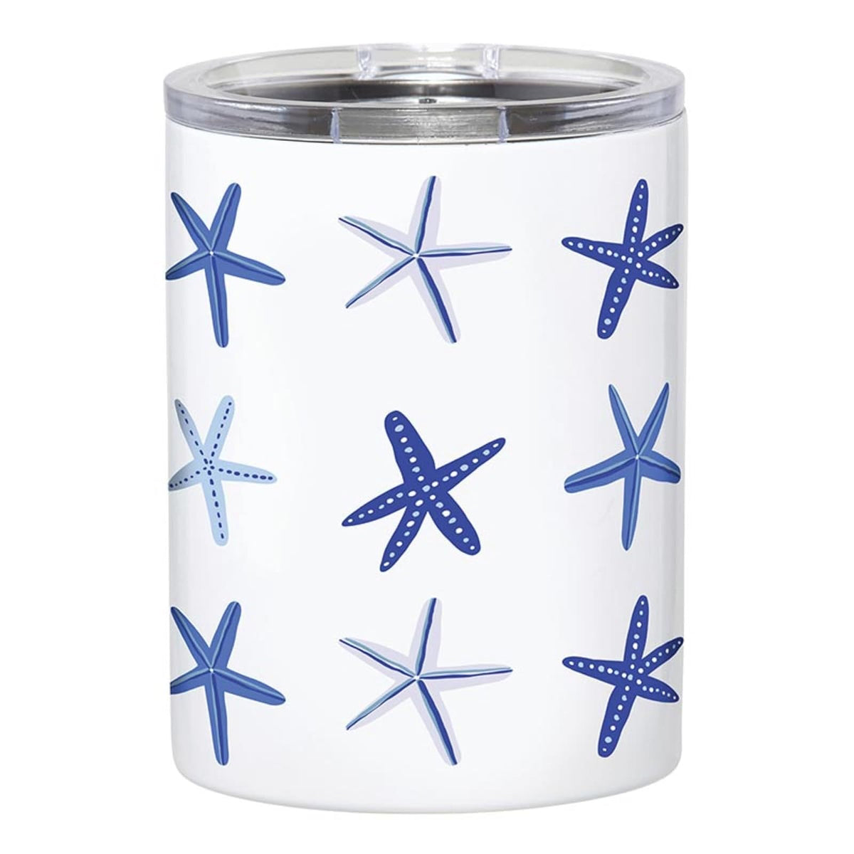 Slant Collections Drinking Cup, 12 Ounces, Blue Starfish