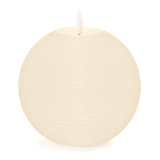 Melrose FIA Wick Candle, Round, Cream, Wax and Plastic, 5-inch Diameter