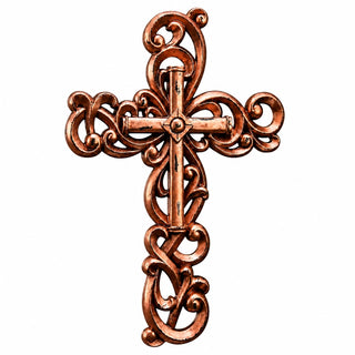 Comfy Hour 13 Inch Wall Cross, Rose Gold Cross Wall Decor