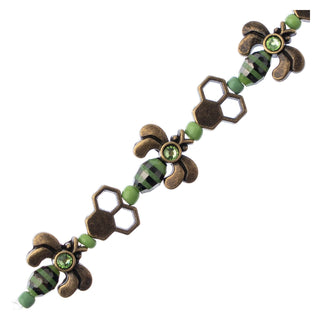 John Bead Craft Bead, Small, Green-Black-Bronze