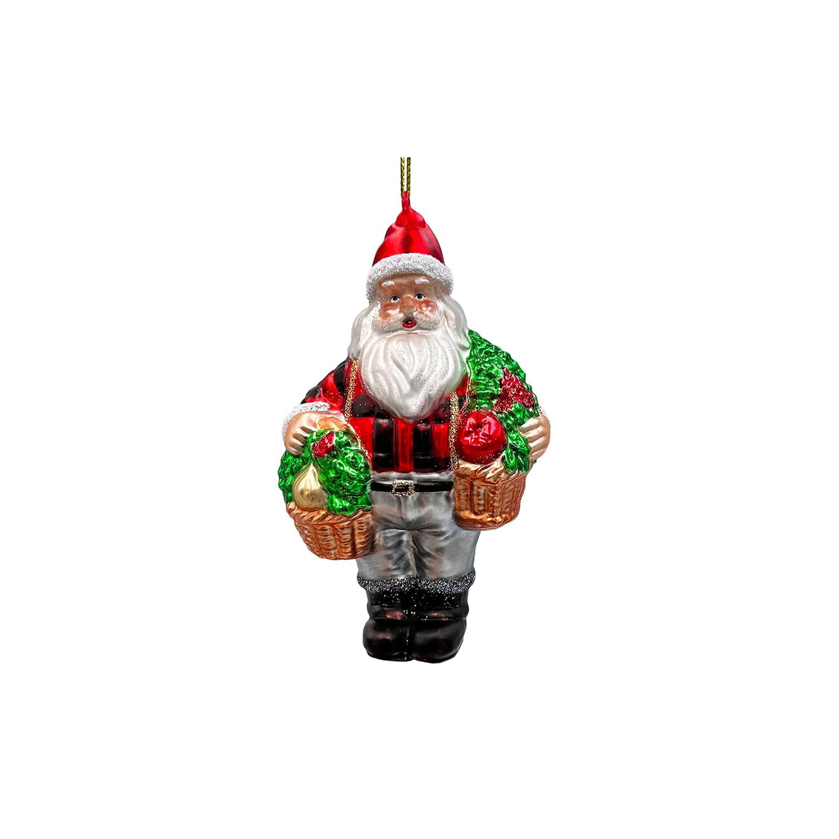 OrnamentallyYou Hanging Ornament, 3(L) x 1.7in (W) x 5in (H), Wholesome Santa th