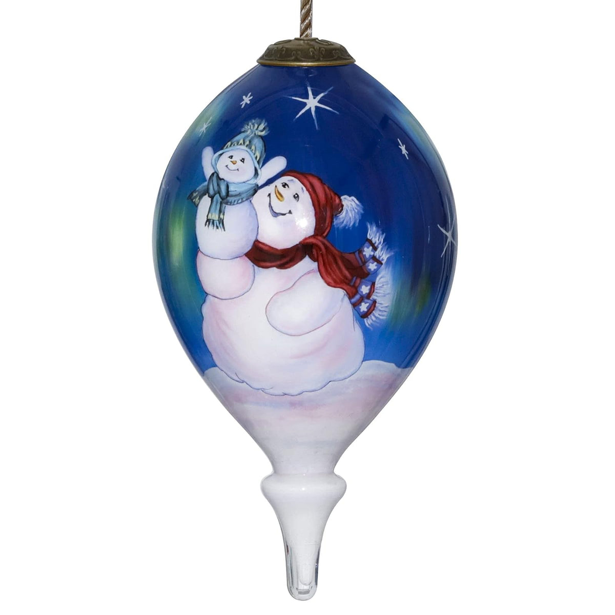Inner Beauty Hanging Ornament, 4.75 inch, White With Gold Accents