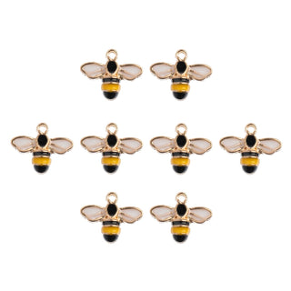 John Bead Charm, 12x15, Yellow and Black