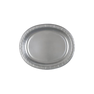 Unique Party Dishware Plate, 12", Silver