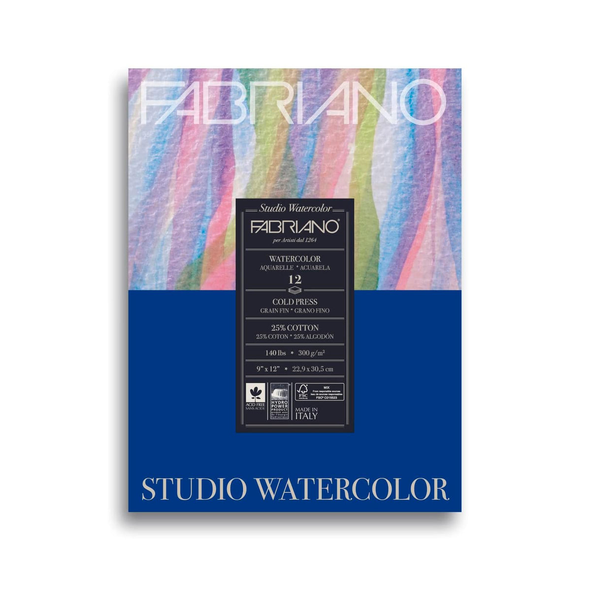 Fabriano Art Media Paper, 9 x 12, White - 12 Sheets