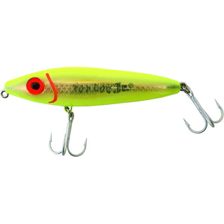 MirrOLure Fishing Hook, 4in 3/4oz, Flo Cht Bk-Be/Gold