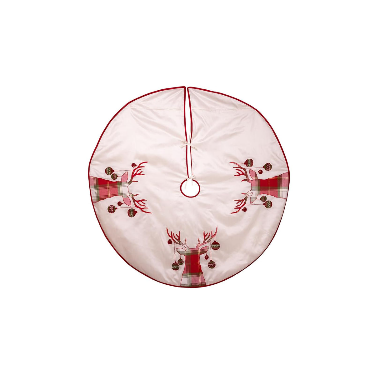 Kurt S. Adler Tree Skirt, 60 Inch, White
