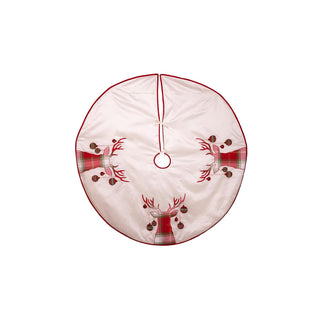 Kurt S. Adler Tree Skirt, 60 Inch, White