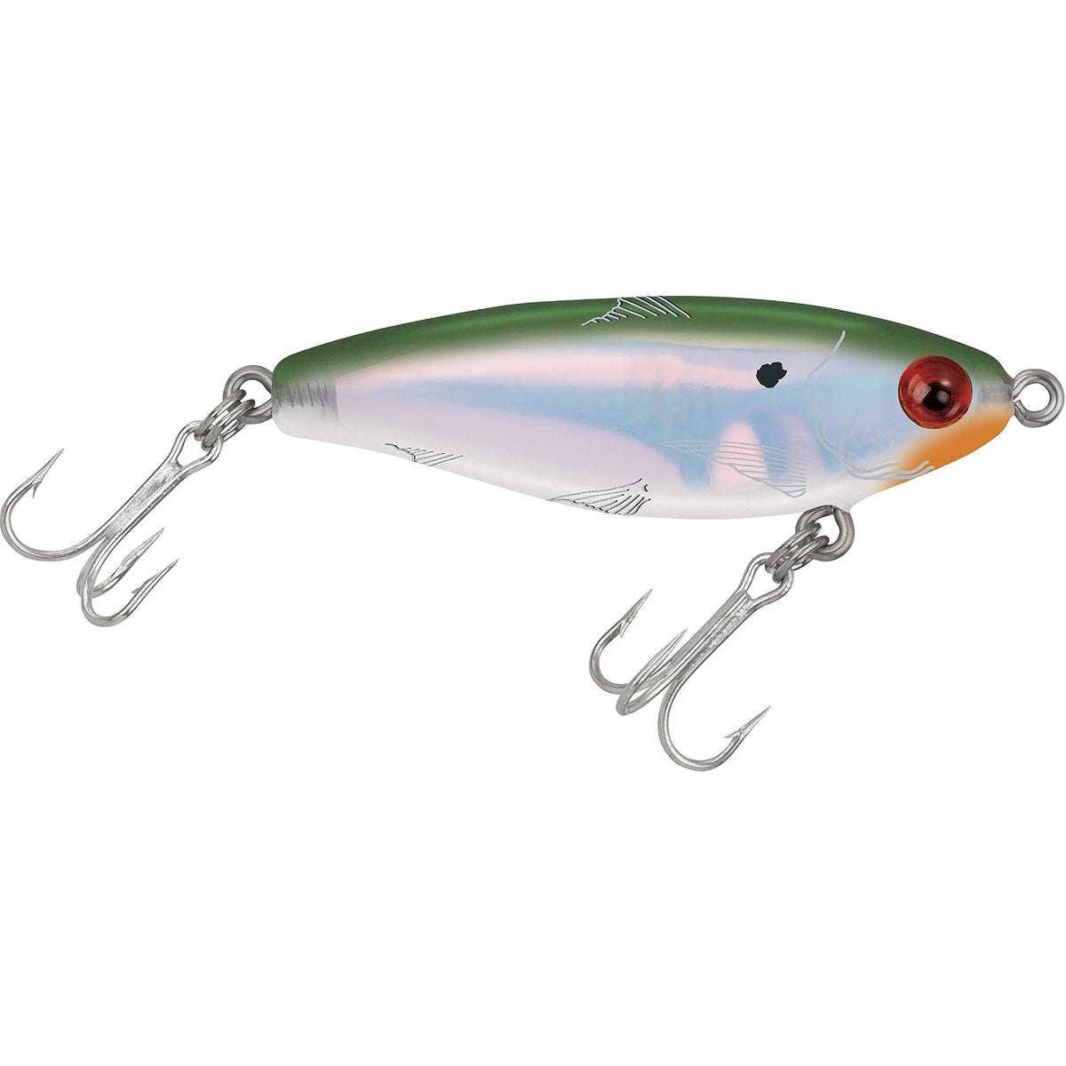 MirrOLure Fishing Hook, 2.25in 3/16oz, Bay Green/Prl/Silver