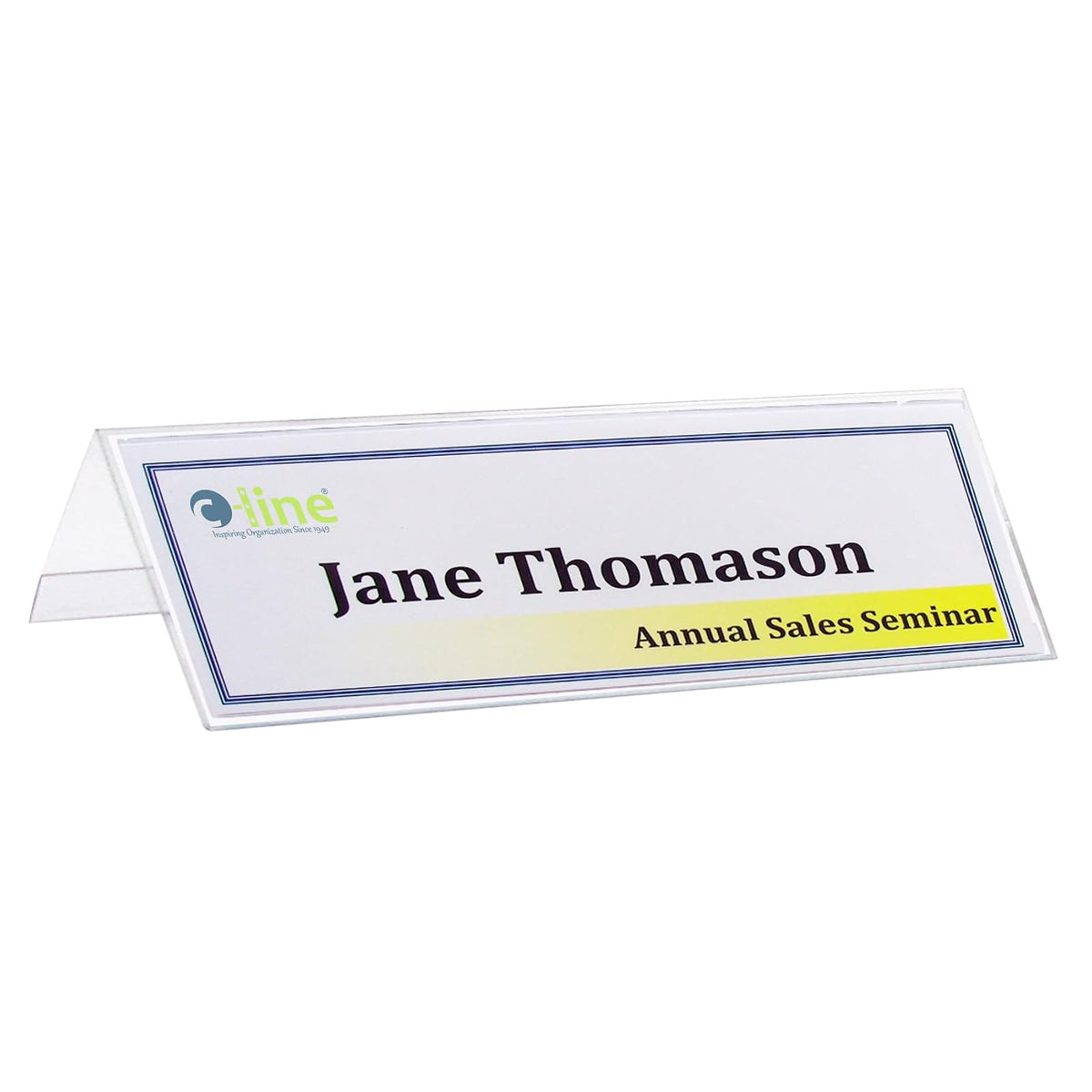 C-Line Plastic Name Tent Holders, 2-1/2 x 8-1/2 Inches, Clear, Pack of 25 (87597)