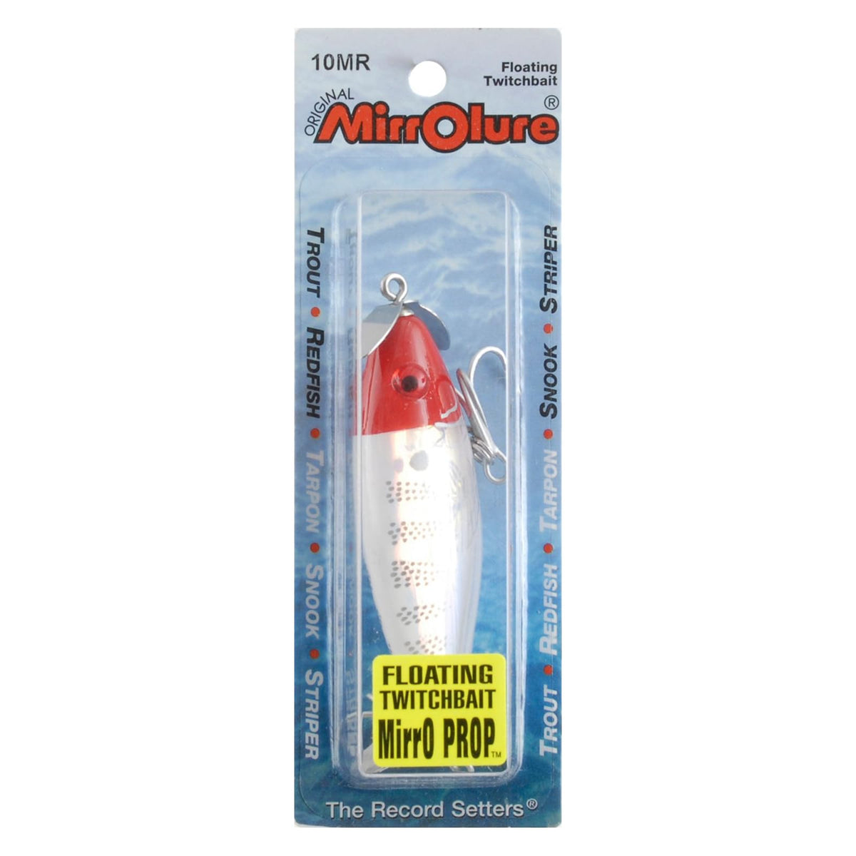 MirrOLure Fishing Hook, 3in 1/2oz, Red Hd/White/Silver