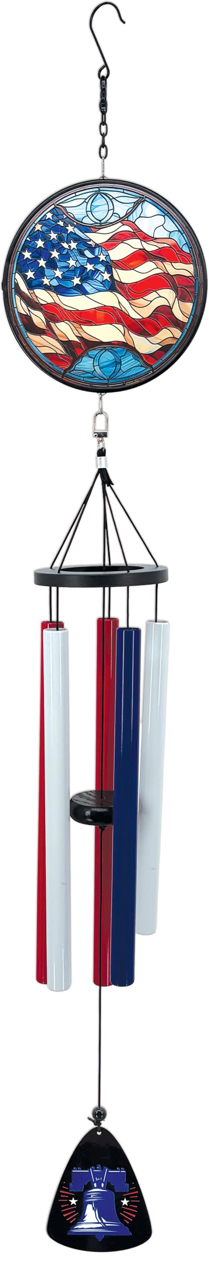 Sunset Vista Wind Chime, Blue, Red and White, Modern