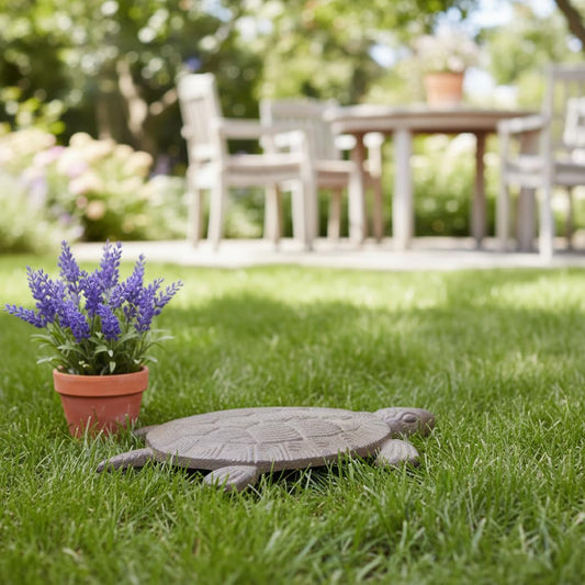 Comfy Hour Cast Iron Garden Stepping Stone - Turtle