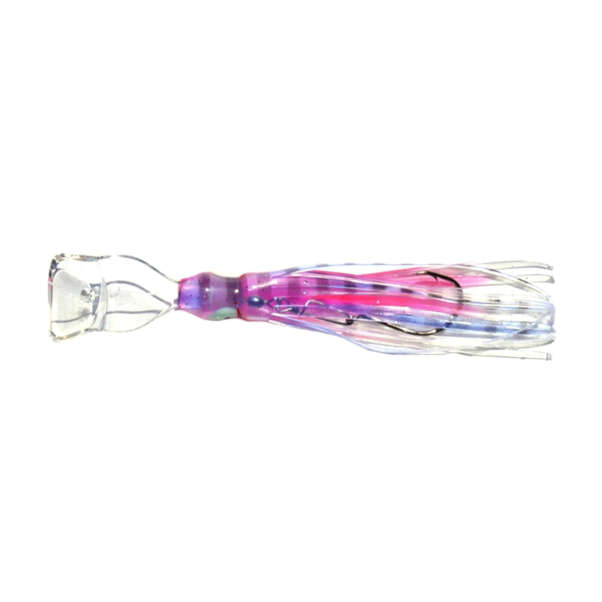 Mack's Lure Fishing Hook, 4.5", Purple Fever/Clear