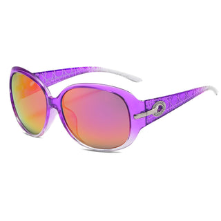 DUCO Sunglasses, common, Gradient Purple Frame Revo Red Lens