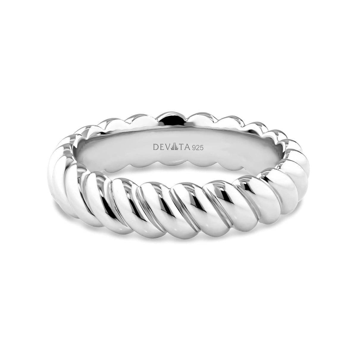 DEVATA Ring, 7, Silver 925/Rope Band RPM1627