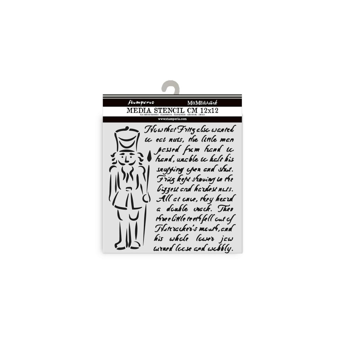 Stamperia Sticker Decal, 12cmX12cm, Black / White