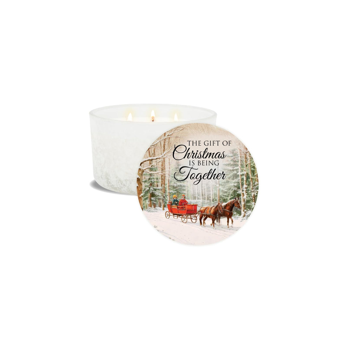 Carson Candle, 5.13" W, 3 1/4" H, White