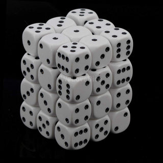 Chessex CHX25801 Dice-Opaque: 36D6 White/Black Set