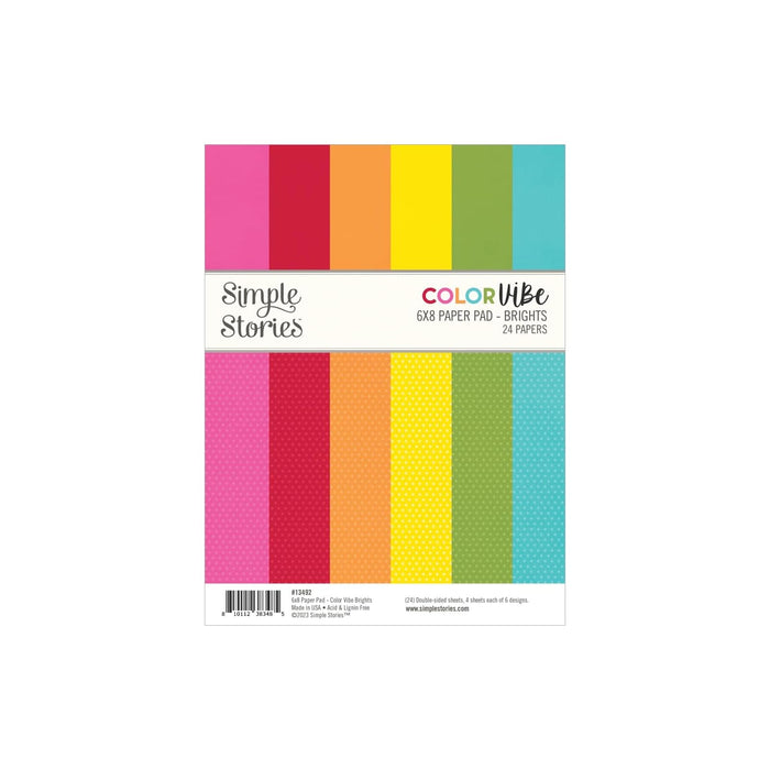Simple Stories Card Stock, 6"X8", Color Vibe Brights
