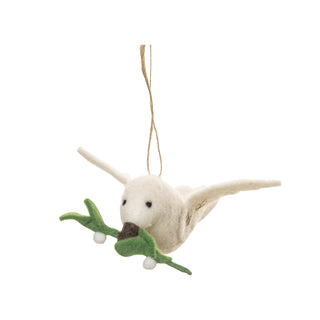 GALLERIE II Hanging Ornament, 5.3 x 3.5, White