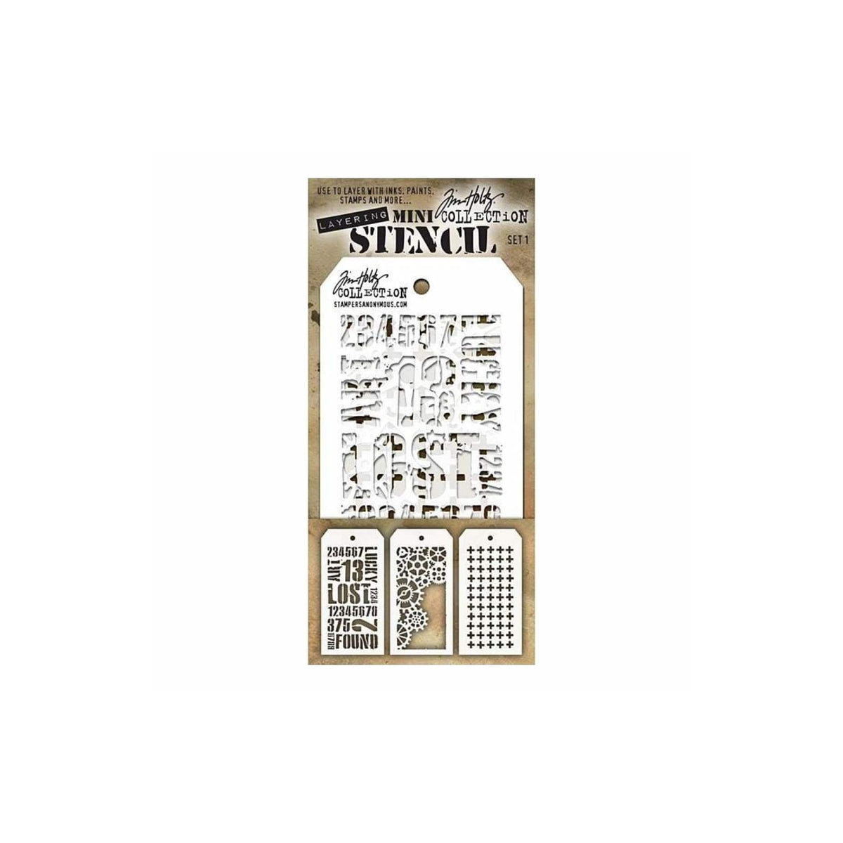Stampers Anonymous Template Stencil, 8.61x21x0.2 cm, multi-colored