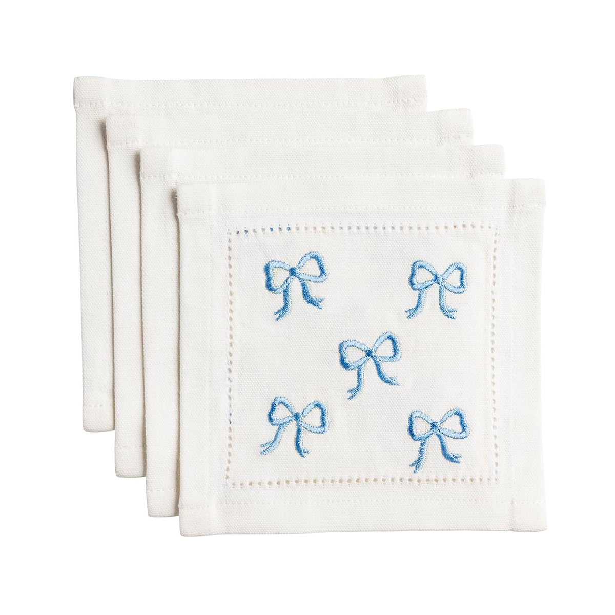 Mud Pie Cloth Napkin, 6" x 6" (Set of 4), White