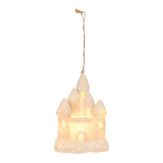 Beachcombers Hanging Ornament, 4.8"H x 3"L x 3.25"W, White