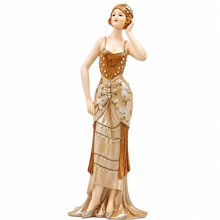 Comfy Hour Glamour Elegance Victorian Style Lady Collection Luxury Standing Lady Resin Art Figurine,13-inch Height