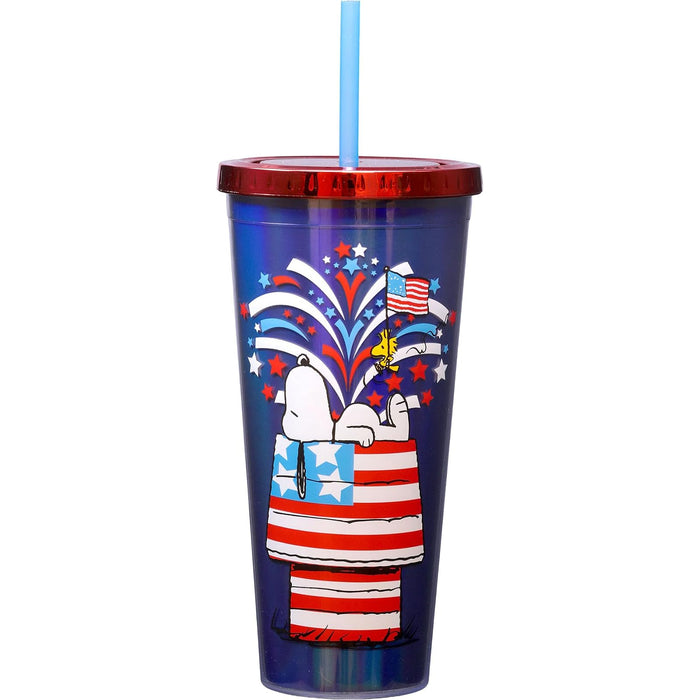 Spoontiques Drinking Cup, 20 Ounces, Snoopy Americana
