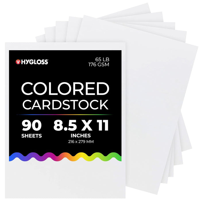 Hygloss Card Stock, 8.5 x 11 Inch, White