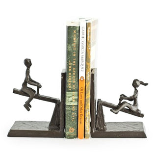 Danya B. ZI13023 See-Saw Metal Bookend Set. Iron Metal Art for Home and Office Decor Ð Decorative bookends for Shelves. Perfect Accents for Your Book Shelf or Coffee Table Book Organization