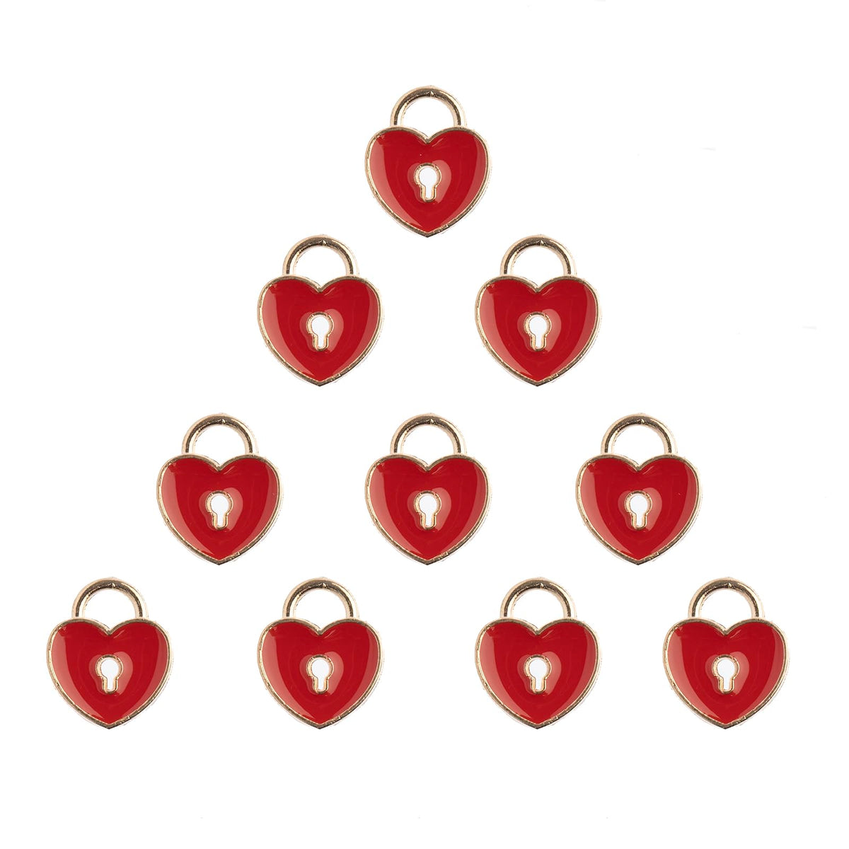 John Bead Charm, 11x13, Red