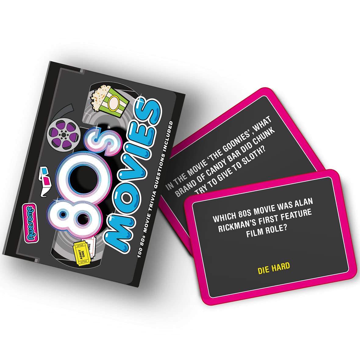 Gift Republic Awesome 80s Movie Trivia 100 Cards Questions Game