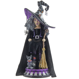 Kurt Adler Hollywood Nutcrackers Hollywood Witch Nutcracker, 17-Inch, Black