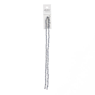John Bead Craft Bead, 3mm x 4mm, Opaque Silver Iris