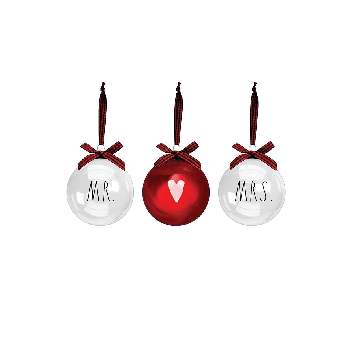 Designstyles Hanging Ornament, 3.94" x 8", Red, White